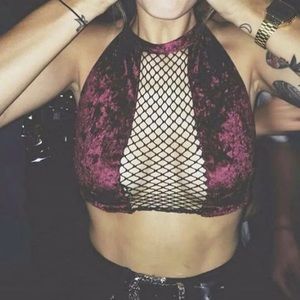 Mesh festival crop top